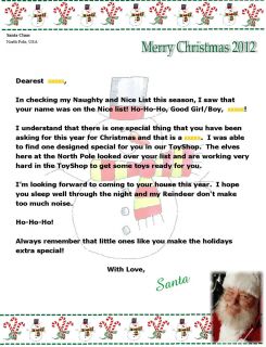 Santa Letter Personalized Letter from Santa Hurry