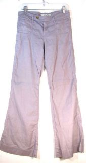 LEVEL 99 Anthropologie Womens Gray Wide Leg LINEN Trouser Pocket Pants