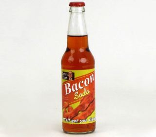 Bacon Soda Lesters Fixins Meat Flavored Soda Pop Drink 12 oz Glass