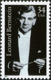 Leonard Bernstein 2001 Full Pane 20 USA 34 Cent Stamps