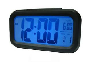 Digital LED Blue Backlight Alarm Clock Big Display New