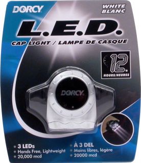 NEW Dorcy 2012 Cap Light 2 Pack 3 LED 13 Lumens Headlight Flashlight