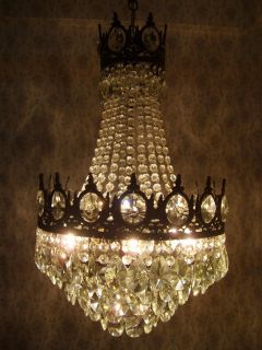  french basket chandelier lamp 1940s luster lustre lampe lighting