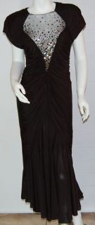 Lillie Rubin Black Vintage Sequin Dress Womens Size 8