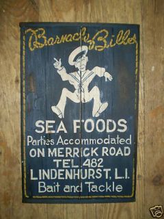 Barnacle Bills Lindenhurst Long Island Sea Food Sign