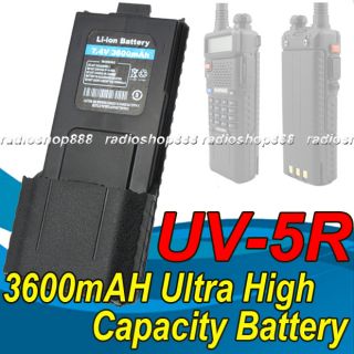 4V 3600mAh Li ion Battery for BAOFENG UV 5R UV5R Double Capacity New