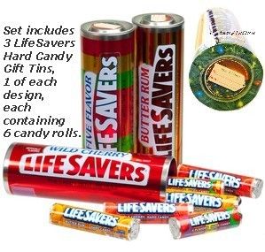 Lifesavers Heritage Holiday Christmas Collectible Tins 6 Rolls Candy