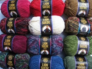 Lion Brand Chenille Lion Suede Yarn You Choose Color