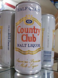 16 oz Country Club Malt Liquor Old Beer Can Alum Var D