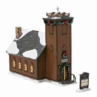 Snow Village The Little Brown Church in The Vale NRFB Mint
