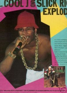 Ll Cool J and Slick Rick Explode 1989 Promo Poster Ad