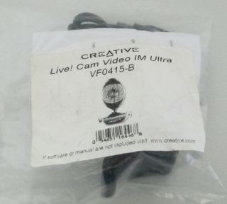 NEW Creative Live Labs Webcam 1 3mp Cam Video IM Ultra VF0415 B VF0415