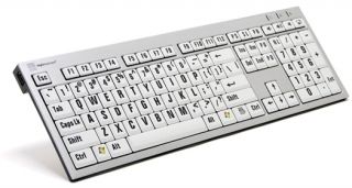 New LogicKeyboard XL Large Print Slim Keyboard for PC USB Wired Black