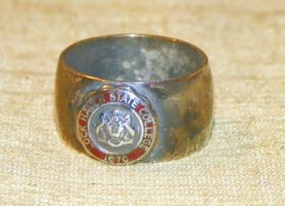 Vintage Lock Haven State College Class Ring Sterling Silver size 4 by