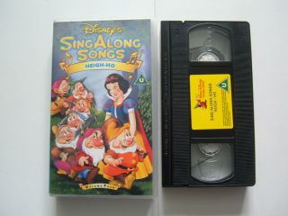 Heigh HO Sing Along Songs Singalong VHS Video Cassette Disney
