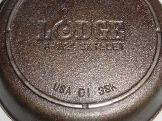 Vintage Lodge Cast Iron Skillet 6 1 2 USA D1 3SK Nice