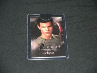 Taylor Lautner Autographed Twilight Saga Eclipse Card w COA