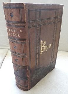 1856 The Poetical Works of Lord Byron Gorgeous Tooled Leather Cover