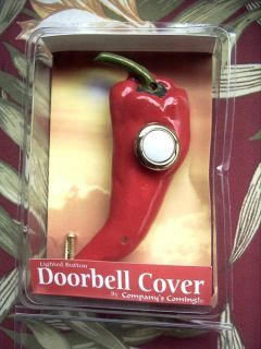 Very Nice Red Pepper Door Bell with Push Button New