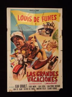 Les Grandes Vacances Louis de Funes Argentine 1sh Movie Poster 1967