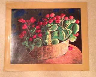 Artagraph Oil Painting Basket of Flowers Louis Nizer 147 700