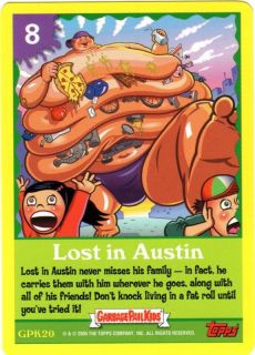 Garbage Pail Kids ANS4 Game Card Lost in Austin GPK20
