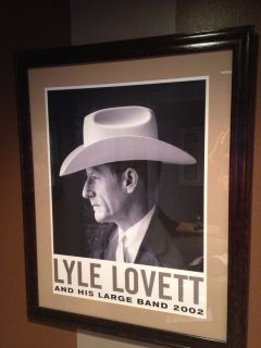 Lyle Lovett Framed 2002 Tour Poster
