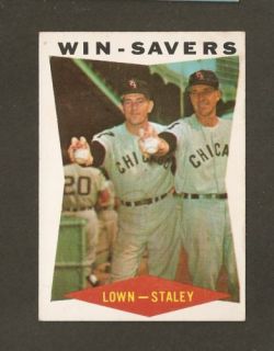 1960 Topps 57 Win Savers Turk Lown Staley White Sox