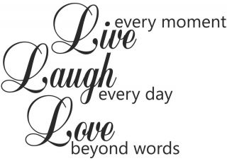 Live Laugh Love Quotes Decal Sticker Vinyl Wall Art Home Decoration