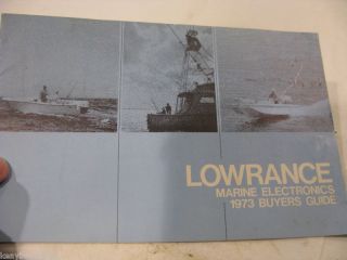 Lowrance Marine Electronics 1973 Buyers Guide Good Used
