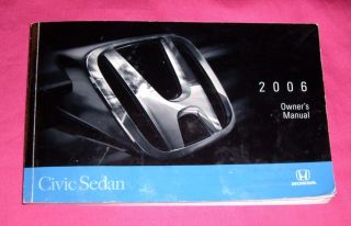 2006 06 Honda Civic Sedan Owners Manual Guide Book Kit Handbook OEM DX