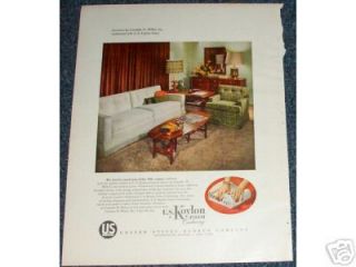 1954 Ad US Koylon Foam Willett Furniture Vintage Ad