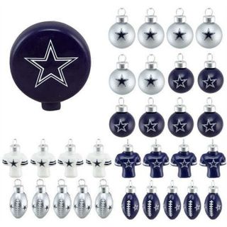 Cowboys Official Logo Blown Glass Christmas Ornament 31 Pack