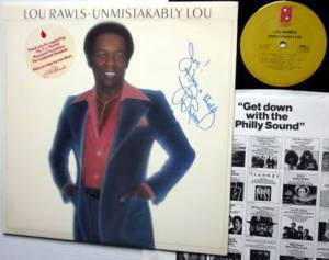 Lou Rawls Autographed LP Unmistakably Lou 1977 Stereo