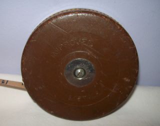 Vintage Lufkin 50 Ft Surveyors Leather Tape Measure Lufkin Rule Co