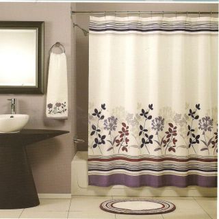 New Botanical Garden Fabric Shower Curtain 72 x 72 NIP $44