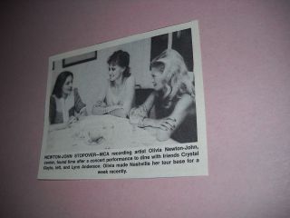John Chats with Crystal Gayle Lynn Anderson 1982 Promo Pic Text