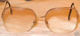 Vintage Eyeglass Frames LUXOTTICA Ceres Gold Italy 1980S