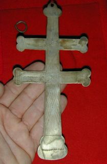 Large Authentic Indian Fur Trade Silver Montreal Cross – Circa 1840