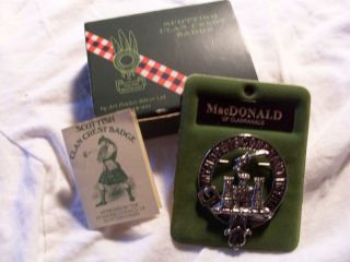 MacDonald Scottish Clan Crest Badge