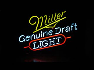 Vintage / Retro Miller Genuine Draft Light Bar Neon Sign ( circa. 1991