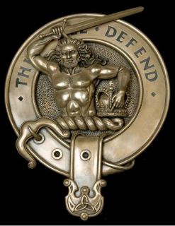 Scottish Clan MacFarlane Crest Badge Wall Plaque   Cold Cast Bronze