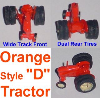 Scale Farm Machinery Tractor Orange Style D