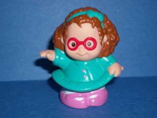Price Little People Maggie Green Dress Green Bow in Hair 1999