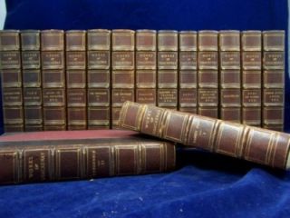 William Makepeace Thackeray Works 15 Vols Leather 1900