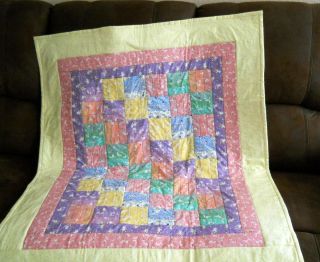 Hand Made Baby Quilt 1930s Reproduction Fabrics