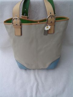 Authentic Coach Canvas Leather Large Tote 4429 GUC Okay