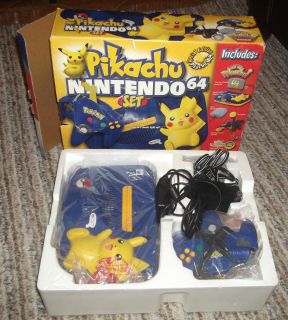 Nintendo 64 N64 Pikachu Pokemon System in Box