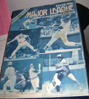 Statis Pro Major League Baseball Game 1978 Cards Board MLB