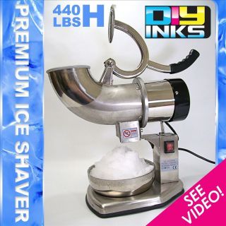 All Stainless Steel Ice Shaver Maker Snow Cone Machine Sno Shaved Icee